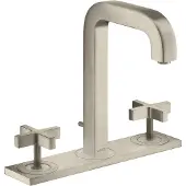 Hansgrohe 3-Loch Waschtischarmatur AXOR CITTERIO 170 DN 15 m Kreuzgr. u Pl m Ala 140mm bru ni mit Auslauf 140 mm brushed nickel