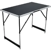 Linder Exclusiv GmbH Linder Exclusiv MC330879 – Aluminium Campingtisch Multifunktionstisch höhenverstellbar, faltbar 100x60 cm, stabil & wetterfest, bis 4 Personen