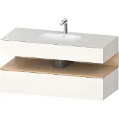 Duravit Einbauwaschtisch-Möbel-Set Qatego 120x55x60cm, E na/we matt, Konsolen-Waschtischunterbau