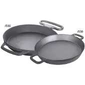 Contacto Eisenguss-Riesenpfanne mit zwei angegossenen Griffen, Höhe: 70 mm