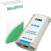 NexoPrint Druckerpatrone kompatibel zu HP C9371A 72 cyan DesignJet T 1120 PS 24 Inch T 1120 HD T 1120 44 T 1120 24 T 1100 PS 44