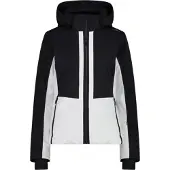 CMP WOMAN JACKET ZIP HOOD schwarz/weiss 38
