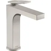 Hansgrohe Einhebel-Waschtischmischer AXOR CITTERIO 160 o AG HGri Rautenschliff Stain st optic Hebelgriff, Rautenschliff stainless steel optic
