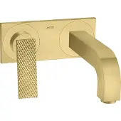 Hansgrohe Fertigmontageset AXOR CITTERIO f Unterputz-Einhebel-Waschtischmischer H Hebelgriff, Rautenschliff brushed brass