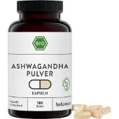 BioKontor Ashwagandha Kapseln | 180 Stück | 1500 mg je Tagesdosis | vegan und ohne Zusätze | in Deutschland hergestellt und labor |