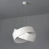 Licht-Erlebnisse Hängelampe Ø 50 cm E27 Weiß Metall Modern Pendelleuchte