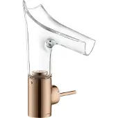 Hansgrohe Einhebel-Waschtischmischer 140 AXOR STARCK V m Glasauslauf u AG polished red gold polished red gold