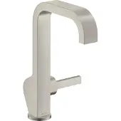 Hansgrohe Einhebel-Waschtischmischer AXOR CITTERIO 190 DN 15 o Zugstange stainless steel optic ohne Zugstange stainless steel optic