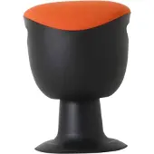 Stier Multibeweglicher Drehhocker mit Tellerfuß, höhenverstellbare Sitzhöhe 465-585mm, gepolstert und kippsicherer Stand, Orange