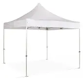 Oviala 4 x 4 m Klapppavillon aus Aluminium Weiß - PRO 40