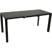 Degamo Gartentisch Esstisch Ausziehtisch LAGOS 120/162x70cm, Aluminium anthrazit, wetterfest