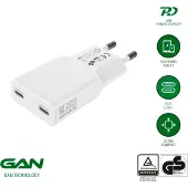 4smarts Netzladegerät PDPlug Slim Dual 30W GaN 2C, weiß
