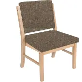 Einrichtungsdesign24 Stuhl für Schwergewichtige bis 250kg Alexander XXL Adipositas Schwerlaststuhl Stoff Kariba Braun