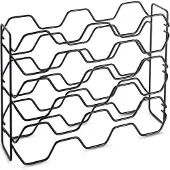 Metaltex Wijnrek Hexagon voor 15 Flessen 43x12x34 Zwart