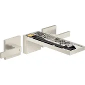 Hansgrohe Fertigset Axor MyEdition 3-Loch-Waschtischarmatur, Wd, o. Pl., Edelstahl-Optik