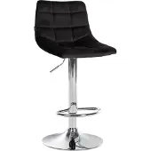 CLP Barhocker Jerry Samt höhenverstellbar und 360 drehbar beige Gestell Farbe chrom