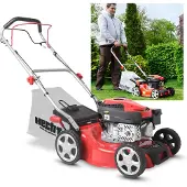 HECHT Rasenmäher Benzin mit Antrieb 541 SW | 40 cm Schnittbreite | 2,72 PS | Stahlgehäuse | Zentrale 7-fache Höhenverstellung