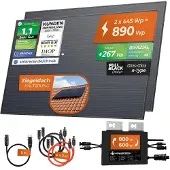 Solarway 890Wp / 800W Balkonkraftwerk komplett Steckdose - neuester Envertech 600-800 Watt Wechselrichter