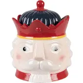 Clayre & Eef Vorratsglas Nussknacker Ø 16x19 cm Rot Keramik