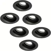 HOFTRONIC™ LED Einbaustrahler 6x 4W GU10 6500K Schwarz IP20 schwenkbar