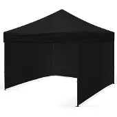 BDW Pavillon, Zelt, Partyzelt für Garten, Terasse, Messe - Pavillon, Schwarz