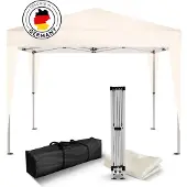 Kronenburg Faltpavillon 2x2m - Wasserfest, UV-Schutz 50+, 0 Seitenteile, champagner