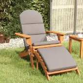 vidaXL Möbel Adirondack-Gartenstuhl mit Fußstütze Massivholz Akazie - Gartenstühle 360034