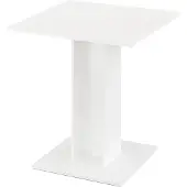 Rodnik Esstisch Ecuador Säulentisch weiß, klein platzsparend, quadratisch 70x70 cm