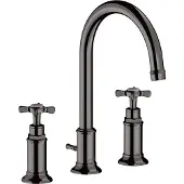 Hansgrohe 3-Loch-Waschtischarmatur 180 Axor Montreux A 175mm, m Kreuz, ZugstAblGar, po bla vc