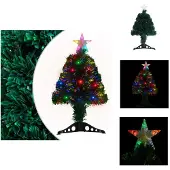 vidaXL Weihnachtsbaum mit Beleuchtung und Ständer 64 cm Glasfaser - Weihnachtsbäume