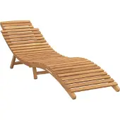 Syfax Garten Sonnenliege Braun 198 x 55 x 58,5 cm Massivholz Teak
