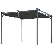 AGA Gartenpavillon TUN5682 aus Stahl mit Polyesterdach 300x300x230 cm wasserdicht