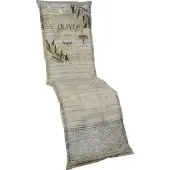 GO-DE Relax-Auflage grün beige gemustert, 170 x 50 x 7 cm