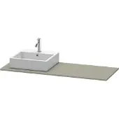 Duravit XSquare Konsole, 1 Ausschnitt links, 1400x16x550mm, XS060GL9292, Farbe: Steingrau Seidenmatt Lack