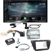 Kenwood DNX-5190DABS Navi Bluetooth CarPlay MP3 Einbauset für Suzuki SX4 S-Cross