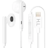 Avizar , Lightning Kopfhörer für iPhone Mikrofon Steuerungstasten, Weiß