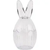 Clayre & Eef Glastopf Ei Ø 8x17 cm Transparant Glas