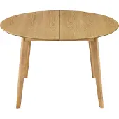Miliboo - Design-Esstisch rund ausziehbar Eiche L120-150 LEENA