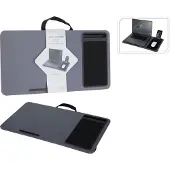 Excellent houseware Laptop tray mit Kissen grau - ergonomisches Schoßtablett 57x30,5cm