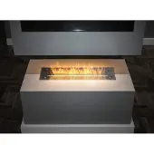 SOLOLED Bioethanol-Brennereinsatz/Halterung 100 cm aus Edelstahl mit Glas inklusive