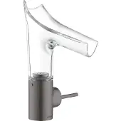 Hansgrohe Einhebel-Waschtischmischer 140 AXOR STARCK V m Glasauslauf u AG brushed black chrome brushed black chrome