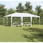 vidaXL Partyzelt Weiß 6x4 m PE, Pavillons & Partyzelte DesignMöbel Neu