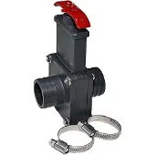 Weinmann PVC Absperrschieber 38 x 38 mm mit 2 Stück V2A Schellen