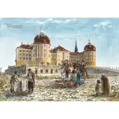 Pappnoptikum Adventskalender Schloss Moritzburg im Großformat aus Papier