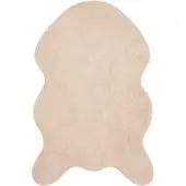 vidaXL Rutschfester Teppich aus Kunstkaninchenfell OLITE Taupe