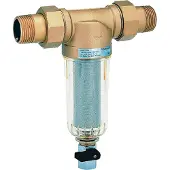 Resideo Braukmann Mini-Plus Trinkwasserfilter, 3/4 Zoll, mit Spülung
