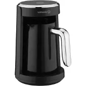 Korkmaz Keyif Türk elektrische Türkische Kaffeemaschine, bis 4 Tassen, schwarz