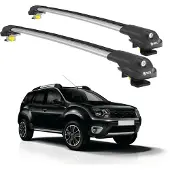 TURTLE DACHTRÄGER AIR-1 DACIA DUSTER HS 2014 - 2017 (Raised Rails) , Silber