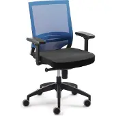 58 aufm Kessel Drehstuhl Henda 65 x 94 x 60 Bürostuhl Schwarz/Blau/Schwarz 19159