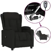 Syfax Relaxsessel Elektrisch Schwarz Stoff